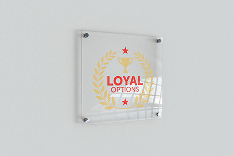 Loyal Options logo printed on a paper